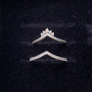 like-new pandora ring set